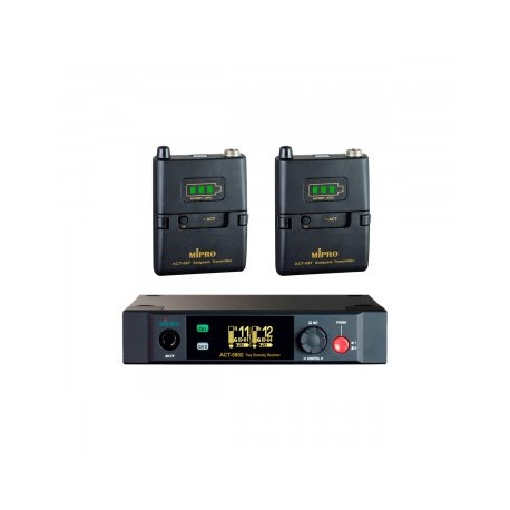 KIT DOUBLE HF RECEPTEUR EMETTEUR DE POCHE MI PRO - ACT5802 2XACT58T KIT DOUBLE HF RECEPTEUR EMETTEUR DE POCHE MI PRO - ACT5802 2XACT58T