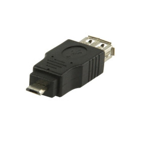 ADAPTATEUR USB A FEMELLE / MICRO USB B MALE NOIR NEDIS
