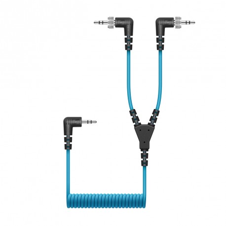 CABLE SPIRALE MINI JACK 3.5MM TRS VERS DOUBLE TRS - CL35-Y