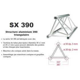 STRUCTURE TRIANGULAIRE 390MM LG 2M ASD