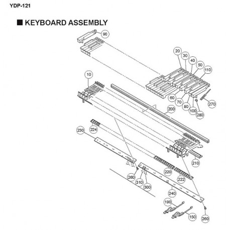 TOUCHE G  sol  POUR PIANO YDP-121 YAMAHA N-60 SUR SCHEMA - VU101420