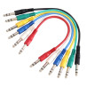 SET 6 CABLES PATCH JACK 6,35 mm STEREO / JACK 6,35 mm STEREO 0,30 METRE