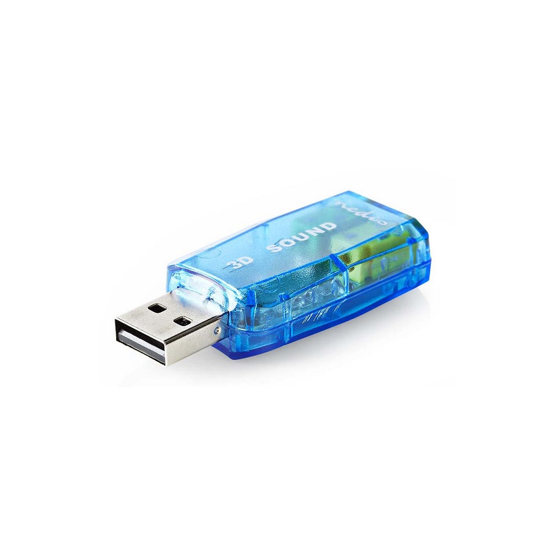 CARTE SON COMPACTE USB 2.0 3D 5.1 CONNECTEUR 3,5 MM DOUBLE