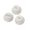 3 BOUTONS DE REGLAGE TYPE STRAT BLANC YELLOW PARTS