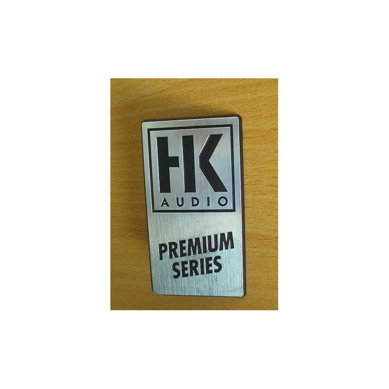 LOGO HK AUDIO 83x45 MM BLACK/SILVER POUR SERIES PREMIUM PR115X