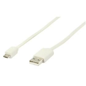 CABLE ADAPTATEUR USB 2.0 A MALE - MICRO B MALE 1 METRE BLANC VALUELINE
