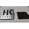 LOGO HK AUDIO 55X55 MM ABS BLACK/SILVER BRUSHED POUR L5-115FA - AT112