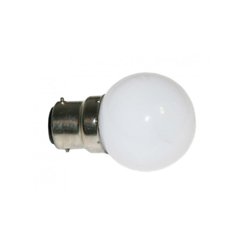 LAMPE LED 230V 1W B22D BLANC 6500°K 45X70 50Lm 320°