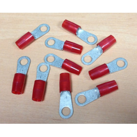 10 COSSES A OEIL 6.4mm ROUGE (10mm²) (6080)