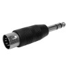 ADAPTATEUR DIN MALE 5 BROCHES 180° VERS JACK MALE 6.35 MM STEREO (70100)