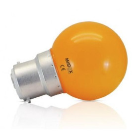 LAMPE LED 230V 1W B22 ORANGE 45X68mm MIIDEX