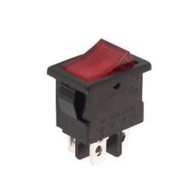 INTER A BASCULE 3A 250V ON-OFF AVEC TEMOIN ROUGE (6080)