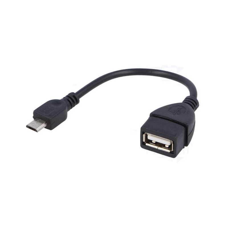 CORDON MICRO USB B MALE - USB A FEMELLE 15 CM