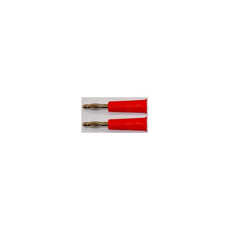 2 FICHES BANANE MALE 4MM ROUGE (6080)