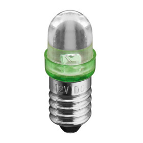 LAMPE LED 12Vcc 20MA E10 VERT (6080)