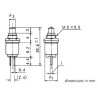 BOUTON POUSSOIR OFF-(ON) ROUGE 0.5A 125V (6080)