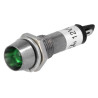 VOYANT LED VERT 12Vcc METAL 8.2mm IP40 (6080)
