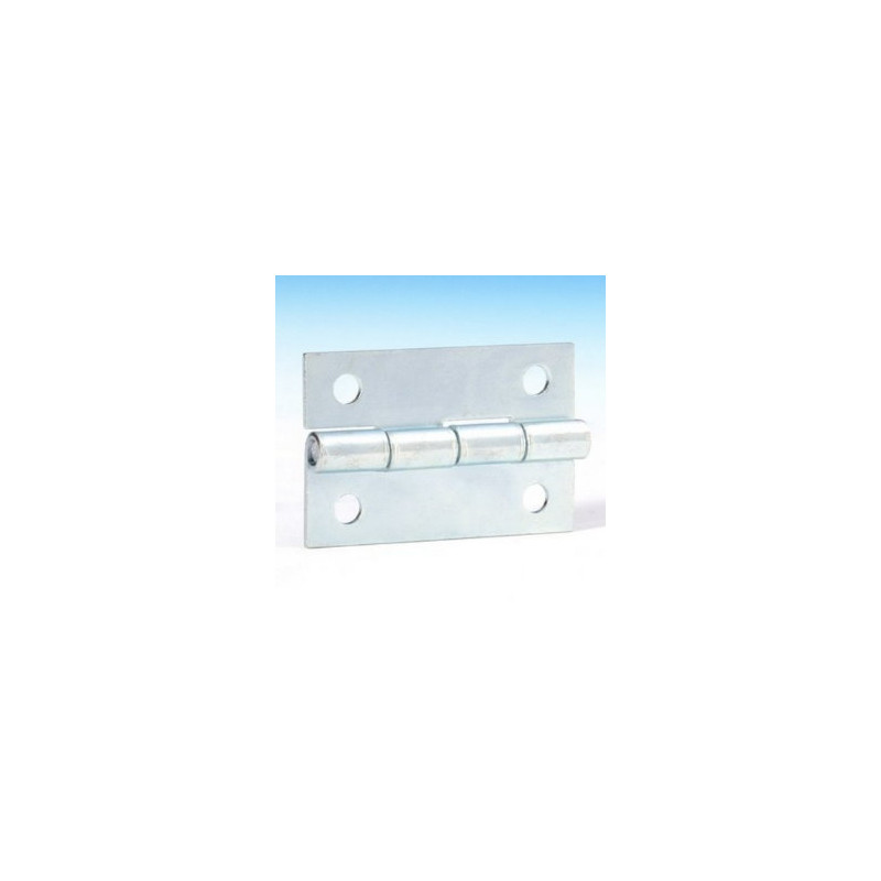 CHARNIERE PLATE ZINC PETIT MODELE 50 X 32 (70100)