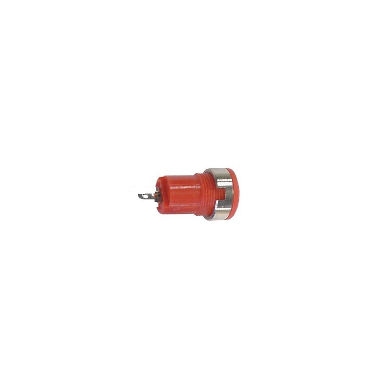DOUILLE BANANE CHASSIS 4mm ROUGE A SOUDER ISOLEE (6080)