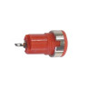 DOUILLE BANANE CHASSIS 4mm ROUGE A SOUDER ISOLEE (6080)