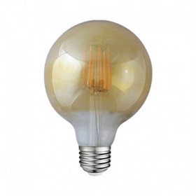 LAMPE LED E27 G125 FILAMENT 8W DIMMABLE 2700°K EFFET VINTAGE
