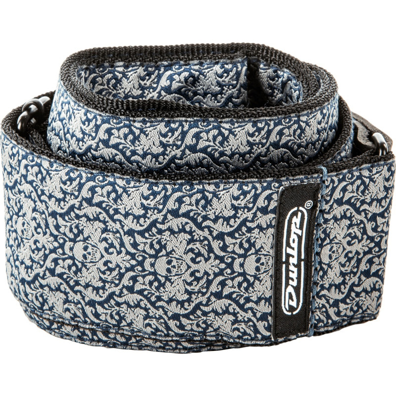 COURROIE DUNLOP JACQUARD FLEURS DE SKULL