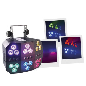 EFFET A LED 18 FAISCEAUX RGBW/UV 8W BOOMTONE DJ