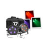 PACK 2 PROJECTEURS COMPACTS RGB+UV 5X5W BOOMTONE DJ