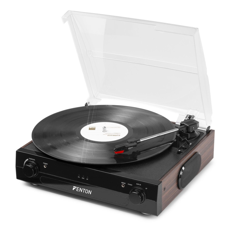 PLATINE DISQUE, BT, NOIRE / BOIS - RP102B  FENTON