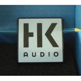 LOGO HK AUDIO 35x35 MM BLACK/SILVER PLASTIQUE POUR ENCEINTE HK AUDIO