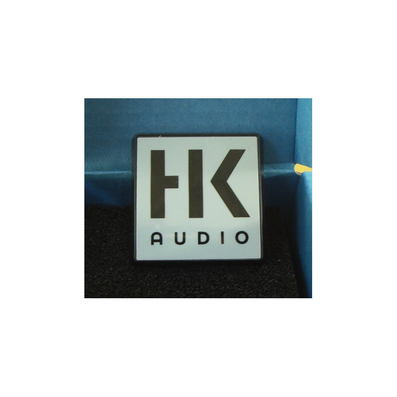 LOGO HK AUDIO 35x35 MM BLACK/SILVER PLASTIQUE POUR ENCEINTE HK AUDIO