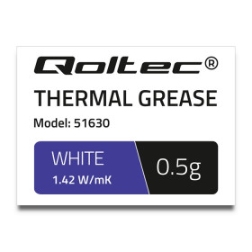 PATE THERMIQUE BLANCHE 0.5 GRAMME 1.42 W/m-K 0.249°C/W QOLTEC (60220)