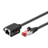 CORDON RJ45 CAT 6 Rallonge S/FTP 0.5 M NOIR GOOBAY