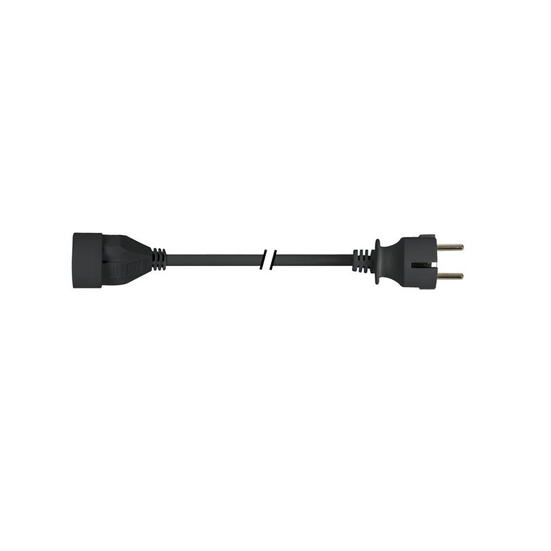 RALLONGE ELECTRIQUE NOIRE 5 METRES 3X1.5mm²