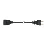 RALLONGE ELECTRIQUE NOIRE 5 METRES 3X1.5mm²