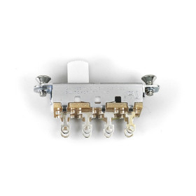 SWITCHCRAFT® SELECTEUR ON-OFF-ON POUR MUSTANG® BOUTON BLANC