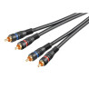 CORDON DOUBLE RCA MALE / MALE 3 METRES