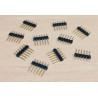 LOT DE 10 BARRETTES MALE SIMPLE RANGEE 6 CONTACTS AU PAS DE 2.54mm (6080)