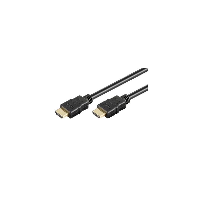 CORDON HDMI HAUTE VITESSE MALE/MALE 1.5 M 4K@60Hz NOIR GOOBAY