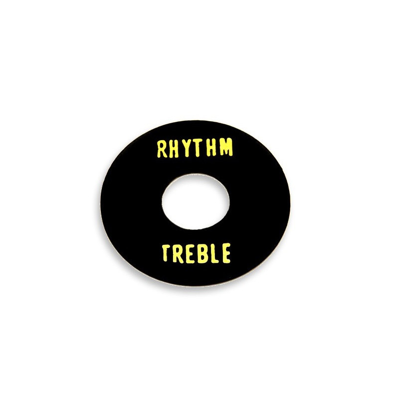 HOSCO® PLAQUE DE SELECTEUR ADHÉSIVE RHYTHM / TREBLE NOIR