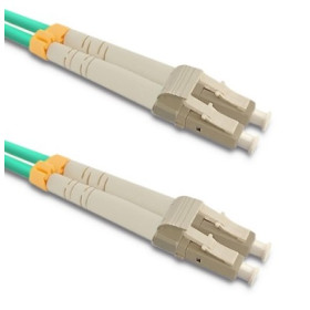 CORDON FIBRE OPTIQUE LC/UPC Multimode 50/125 OM3 Duplex 15M QOLTEC