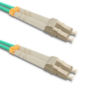 CORDON FIBRE OPTIQUE LC/UPC Multimode 50/125 OM4 Duplex 2M QOLTEC