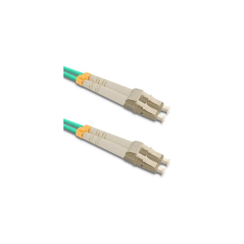 CORDON FIBRE OPTIQUE LC/UPC Multimode 50/125 OM4 Duplex 2M QOLTEC