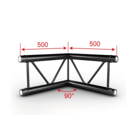 ANGLE ECHELLE 2 DIRECTIONS 90° PLAT NOIR CONTESTAGE