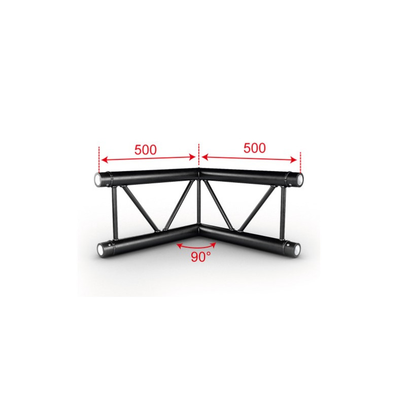 ANGLE ECHELLE 2 DIRECTIONS 90° PLAT NOIR CONTESTAGE