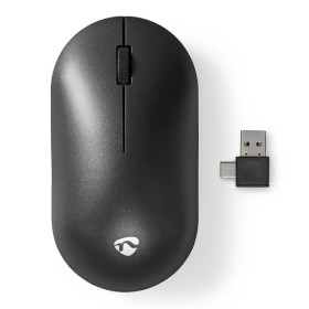 SOURIS OPTIQUE SANS FIL SILENCIEUSE USB 1200 PPI NOIRE NEDIS