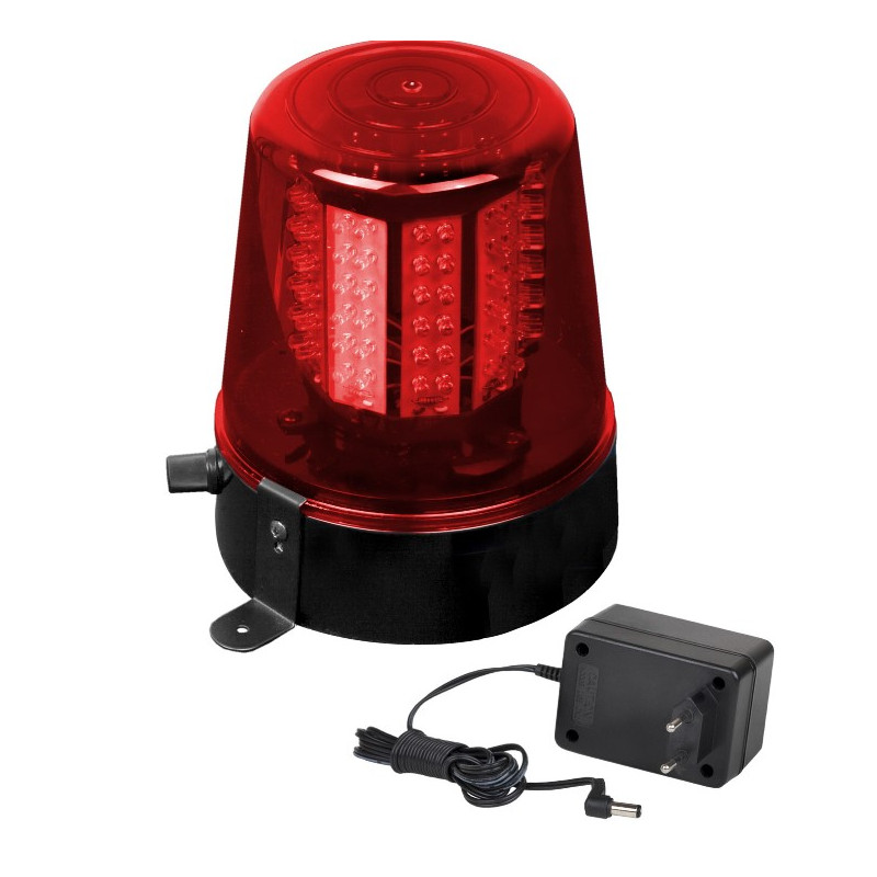 GYROPHARE ROUGE A BASE DE 108 LED EXTREMEMENT BRILLANTES