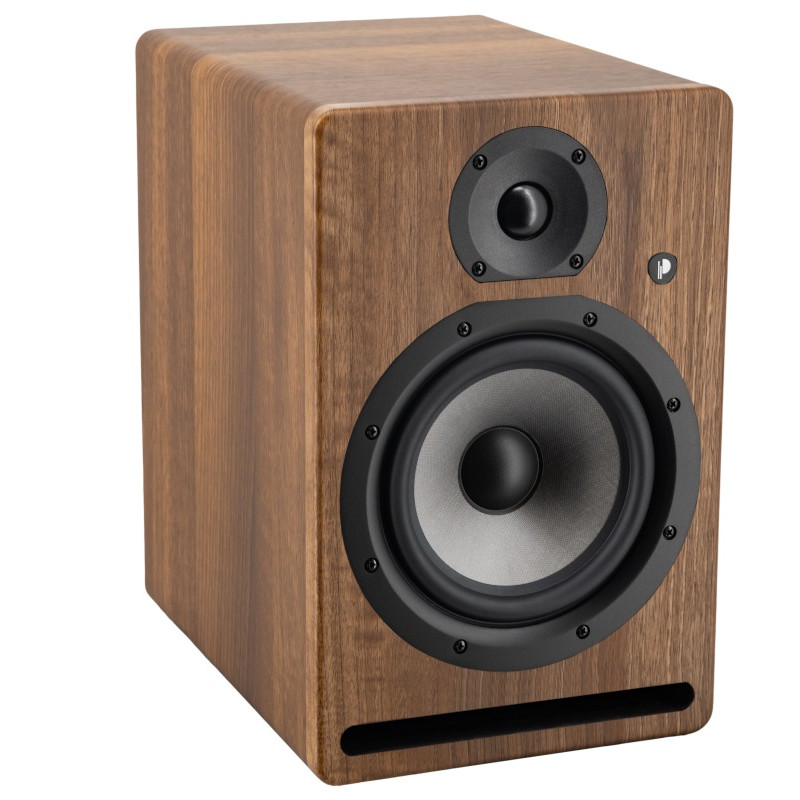 ENCEINTE MONITORING 8'' 100+40 W BI-AMPLIFIEE Couleur WALNUT WOOD PRODIPE