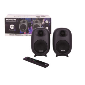 PAIRE ENCEINTE MULTIMEDIA 50W BT NOIRE ENOVA HIFI