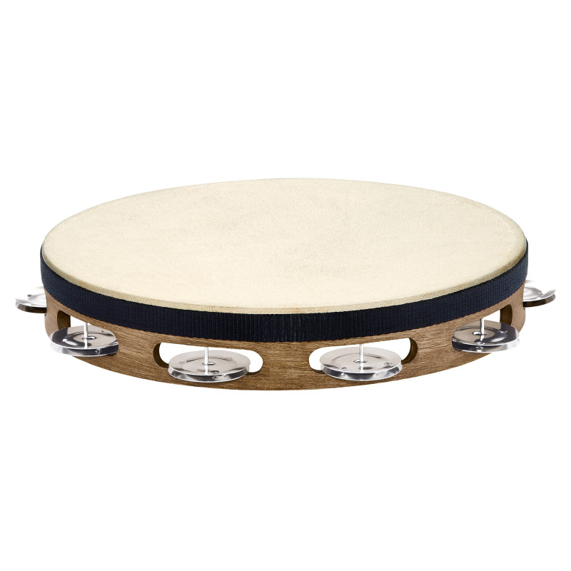 TAMBOURIN MEINL BOIS AVEC PEAU BRUN NOYE